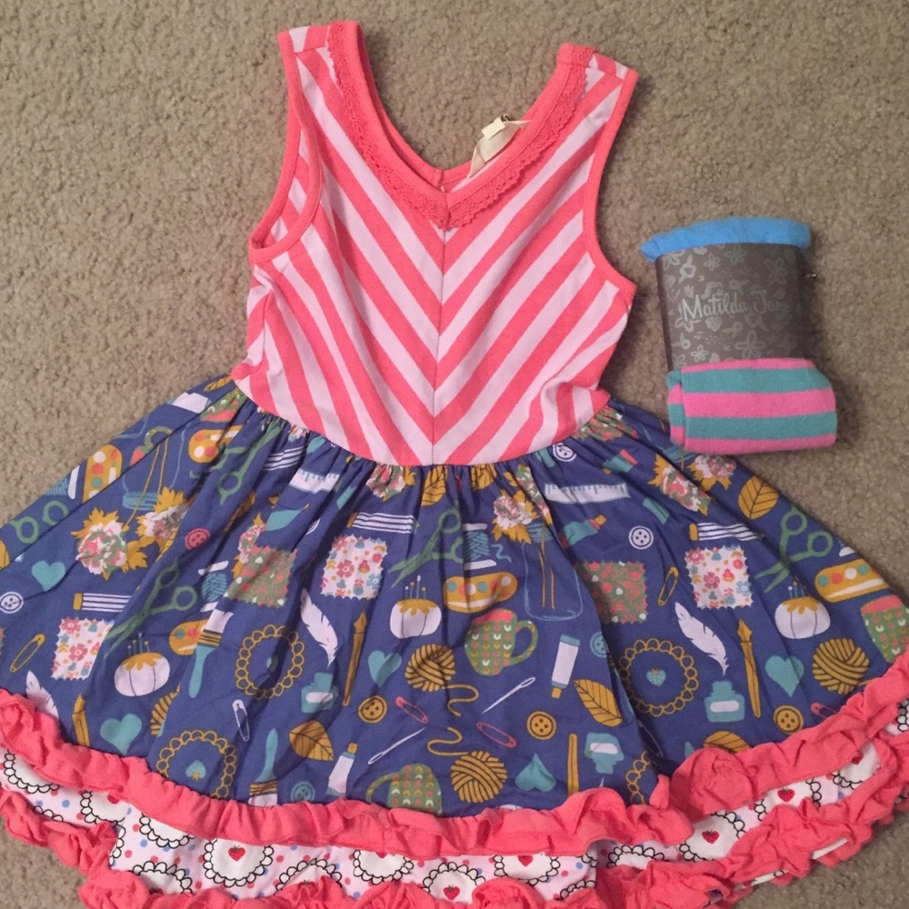 Matilda Jane dress and tights NWT 4